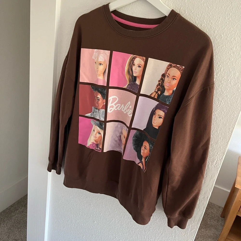 Hybrid Apparel Brown Barbie Graphic Sweatshirt - Picture 3 of 6